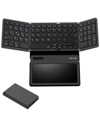 Delton F92 Wireless Rechargeable Large-Touchpad Keyboard for Laptops, Tablets, and Phones