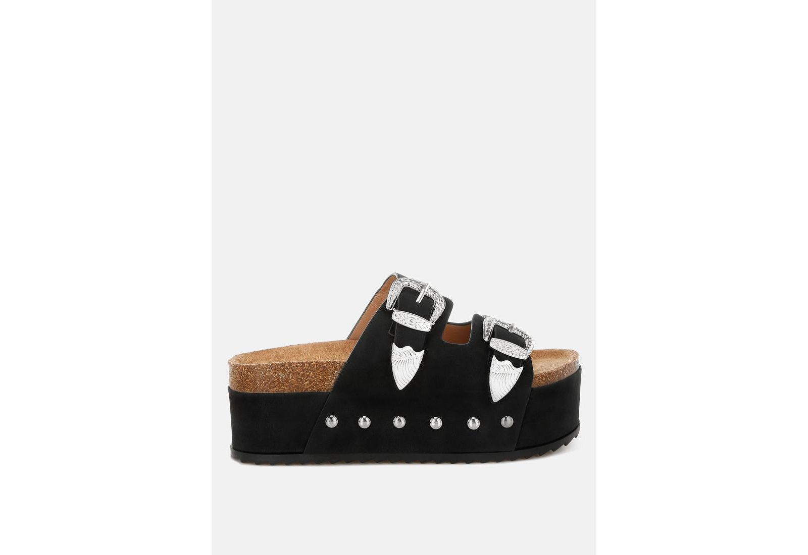 London Rag Women's Zaphod Faux Leather Flatform Slip Ons