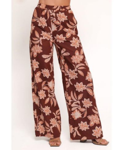 Женские брюки Petal and Pup Samira с широкими штанинами, Orange Floral