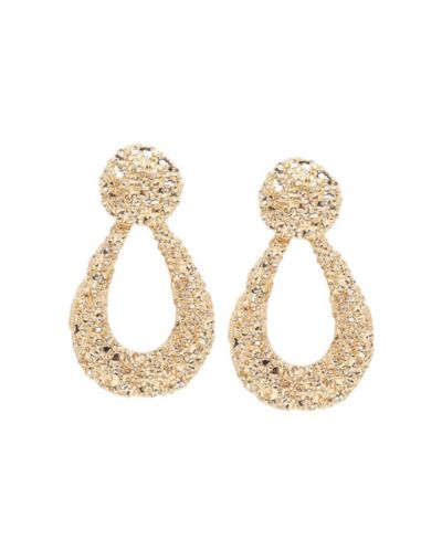 Серьги SOHI Women's Gold Textured Teardrop