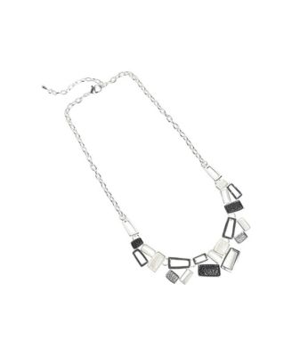 SOHI Dented Geometrical Statement Necklace