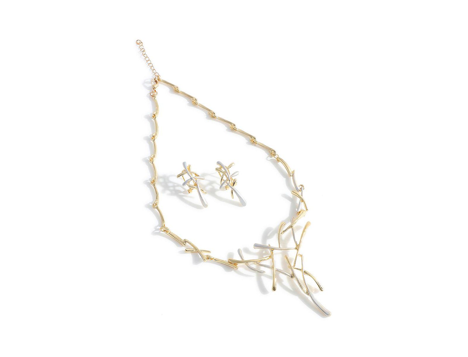 SOHI Gold Plated Stones Jewellery Set
