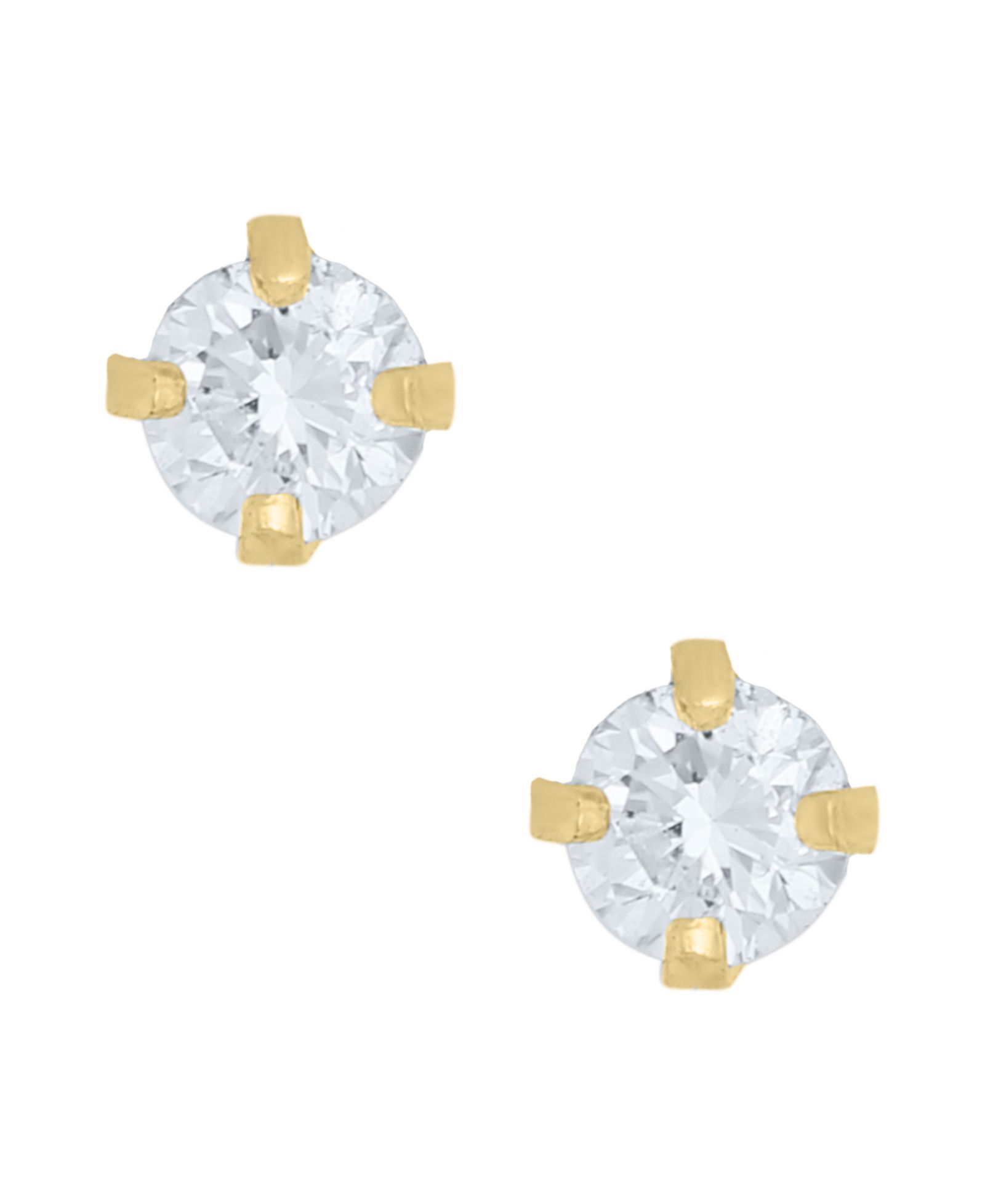 Серьги-бриллианты Macy's (.010 ct. t.w.) в золоте 14k