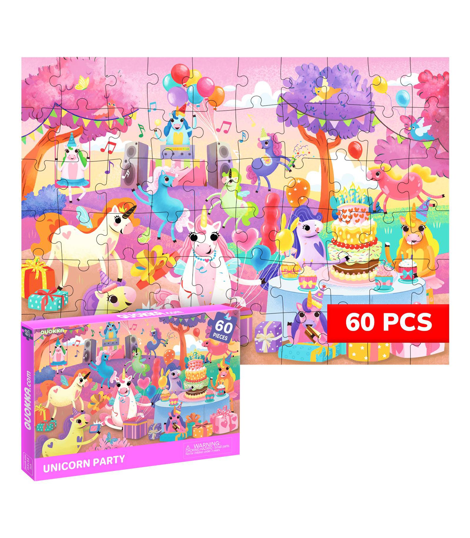 QUOKKA Пазлы Jigsaw Puzzles для детей 4-6 лет, 60 шт.