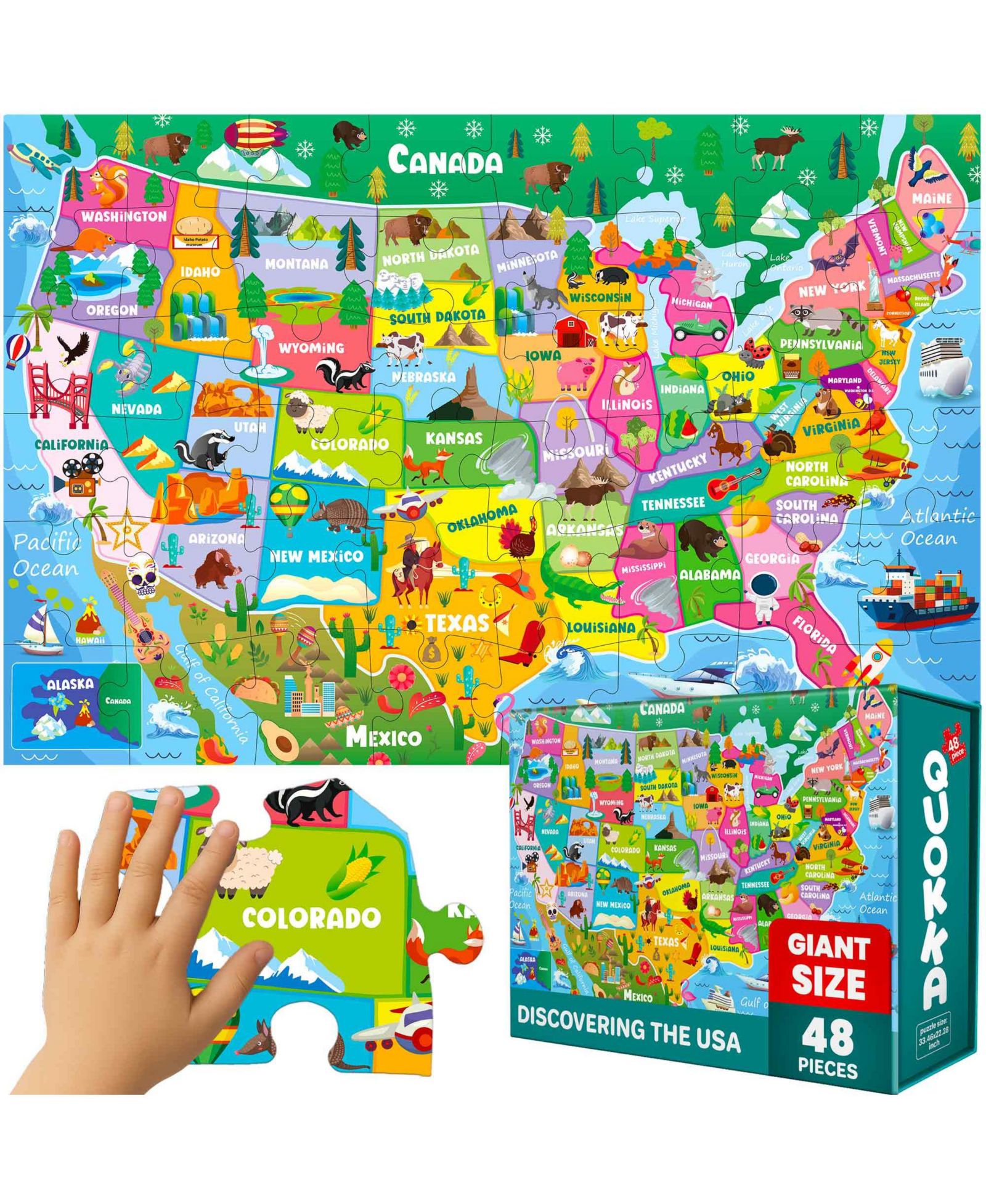 Quokka Giant-Floor 48 Piece Puzzle, Ages 3+