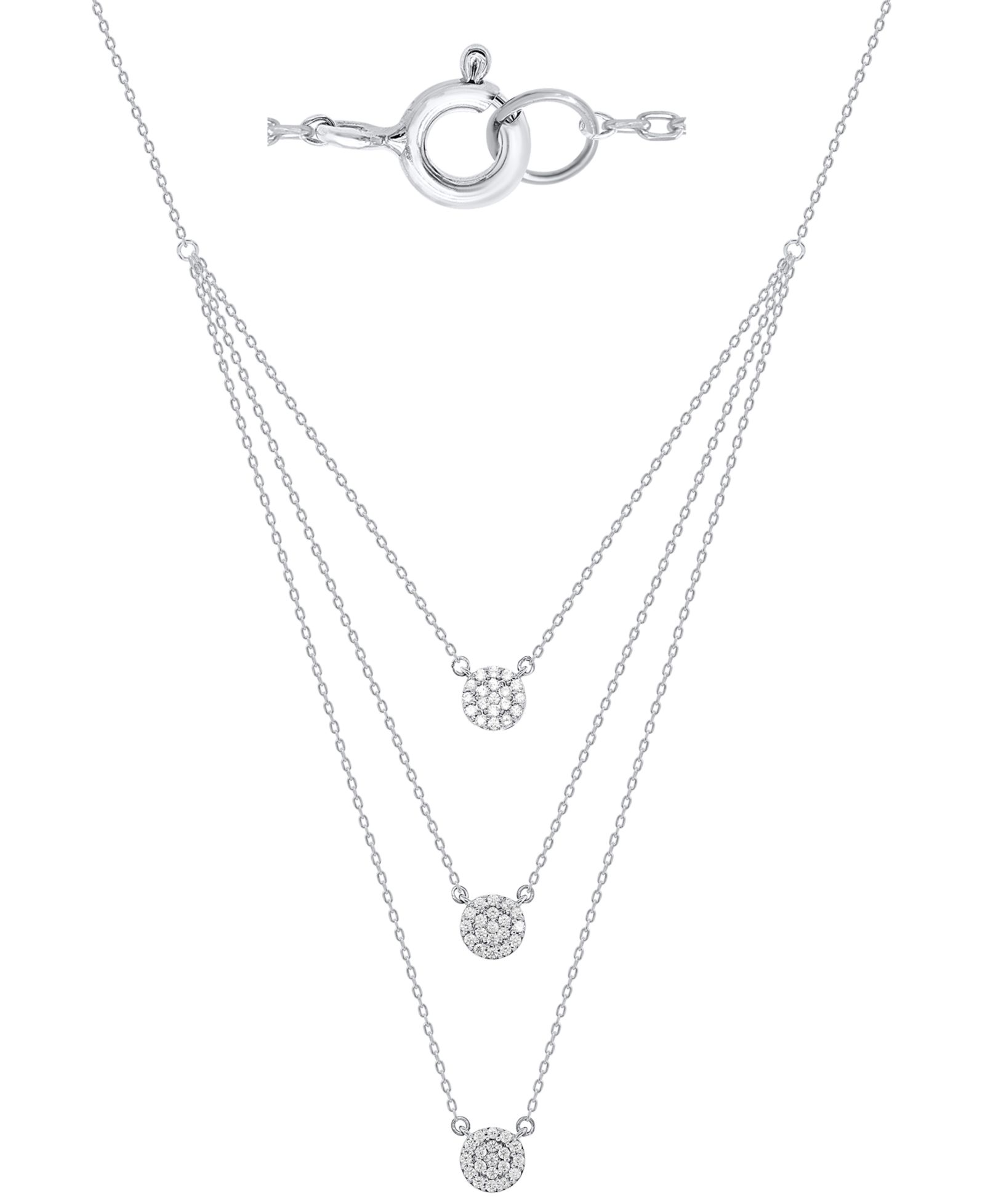 Колье с бриллиантом Diamond Necklace в Sterling Silver