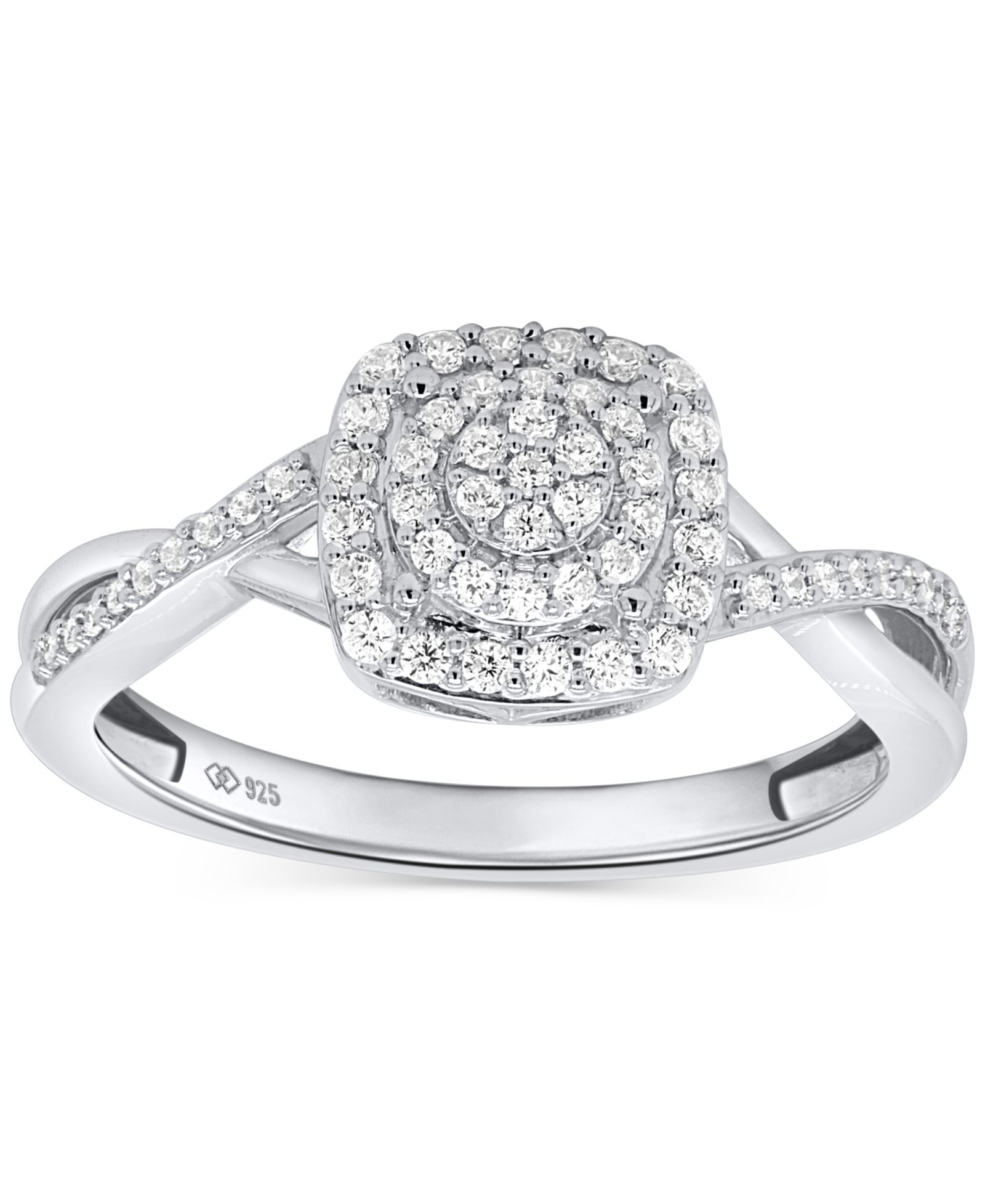 White Diamond Ring (1/4 ct. t.w.) in Sterling Silver