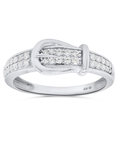 Macy's White Diamond Ring (1/4 ct. t.w.) in Sterling Silver