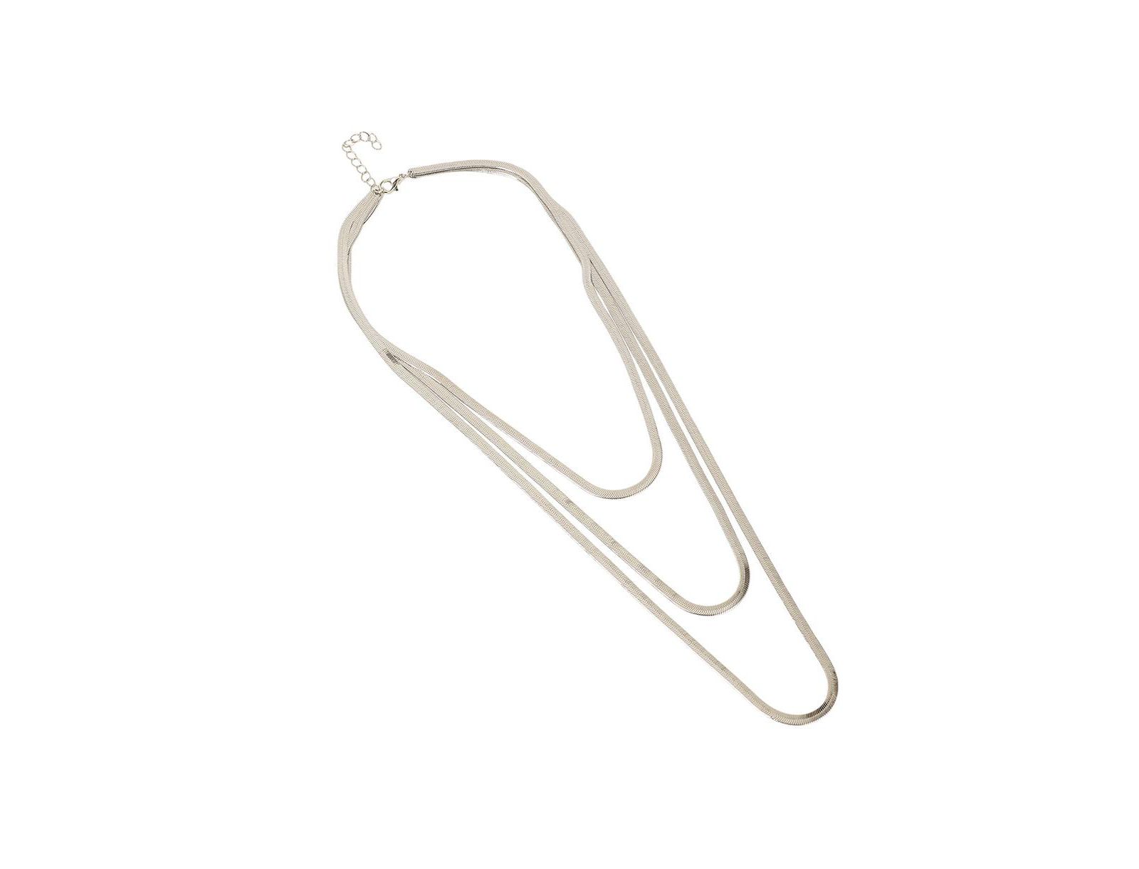 SOHI Silver Multi-Layer Necklace
