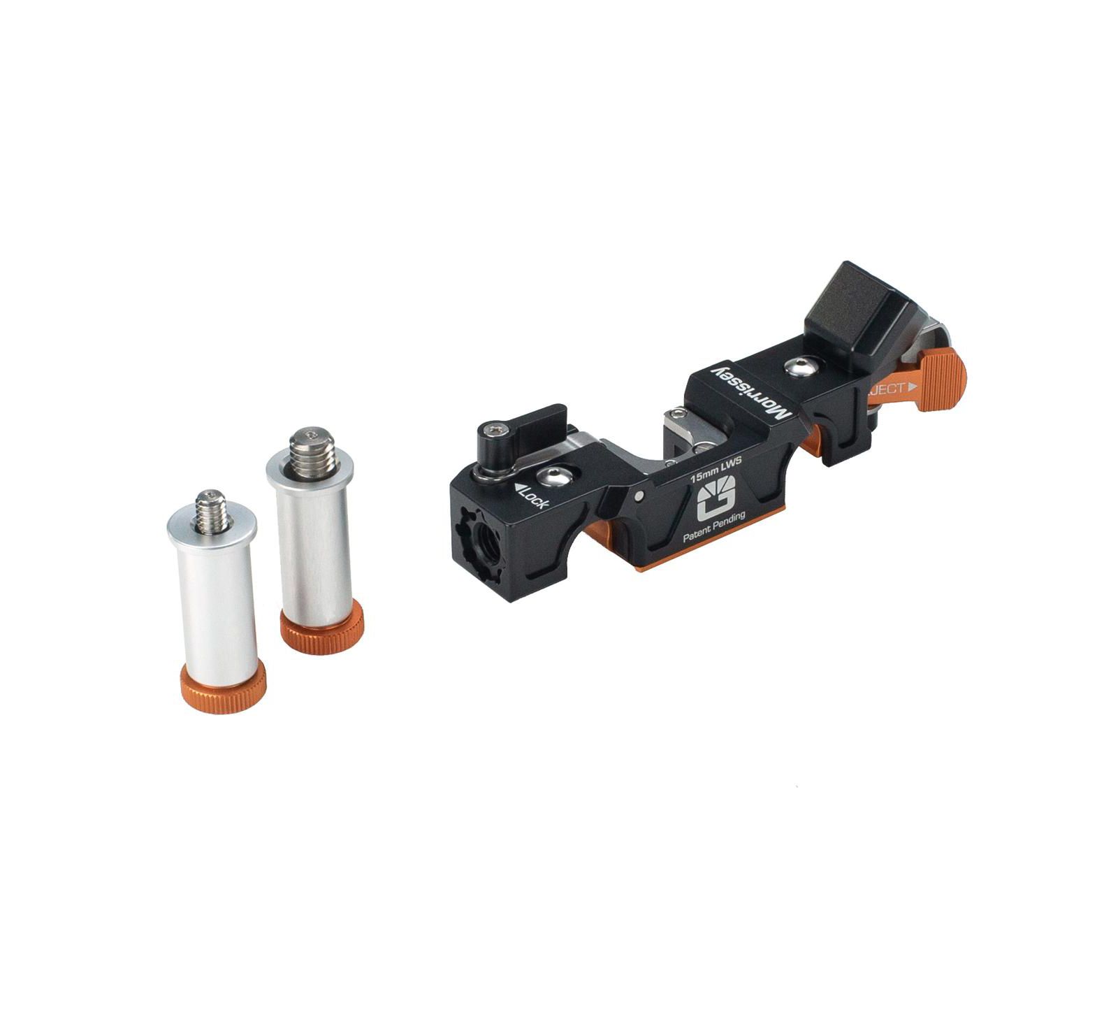 Bright Tangerine Morrissey 15mm LWS Lens Support with 1/4" and 3/8" Posts