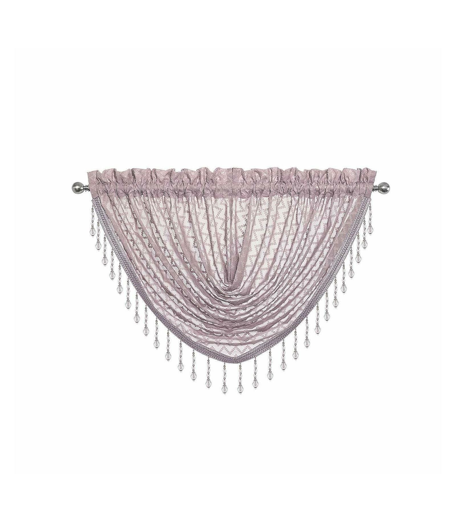 Элегантные оконные занавески и панели Kate Aurora с отделкой из кристаллов, цвет Soft Plum
