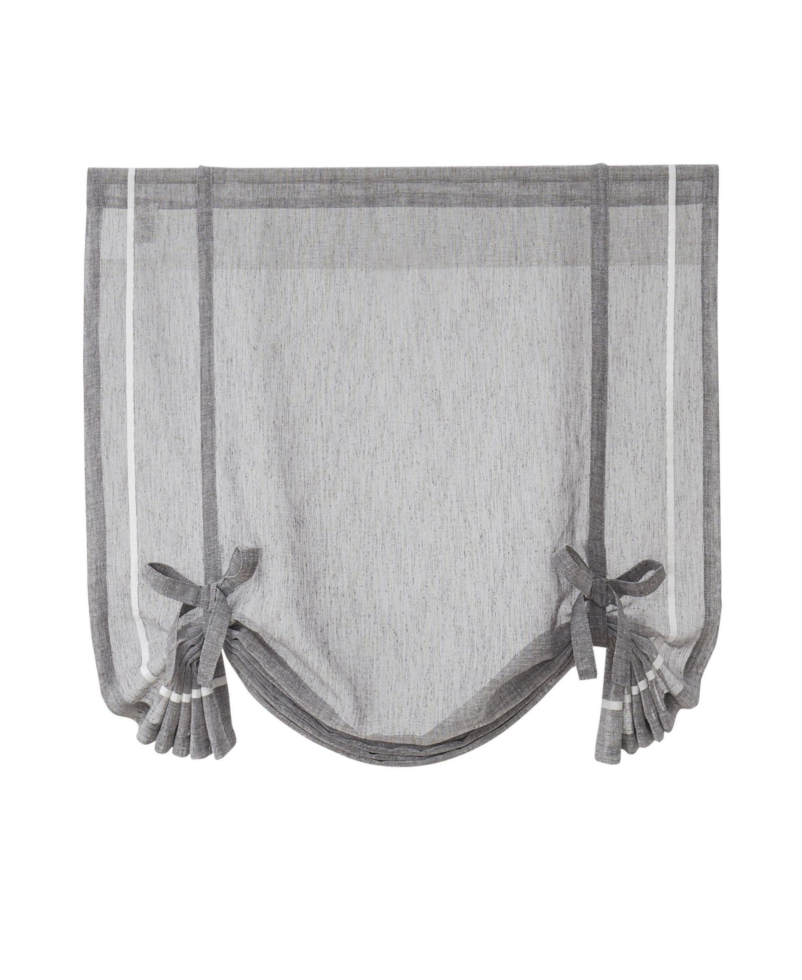 Kate Aurora Rod Pocket Textured Yarn Sheer Tie Up Balloon Curtain Window Panel