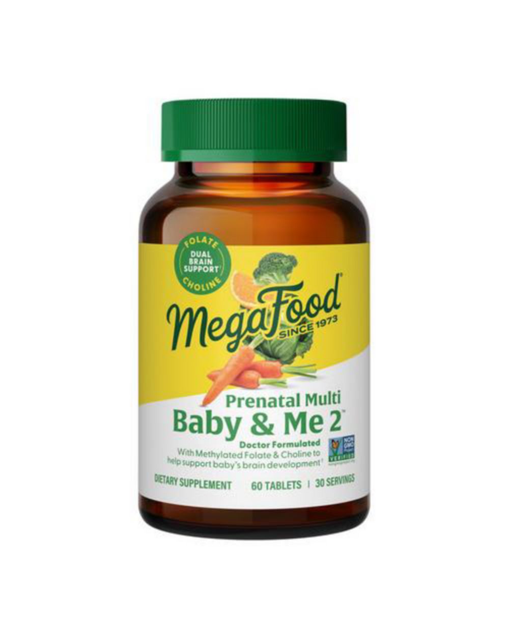 MegaFood Baby And Me 2 Пренатальный мультивитамин, 60 таблеток