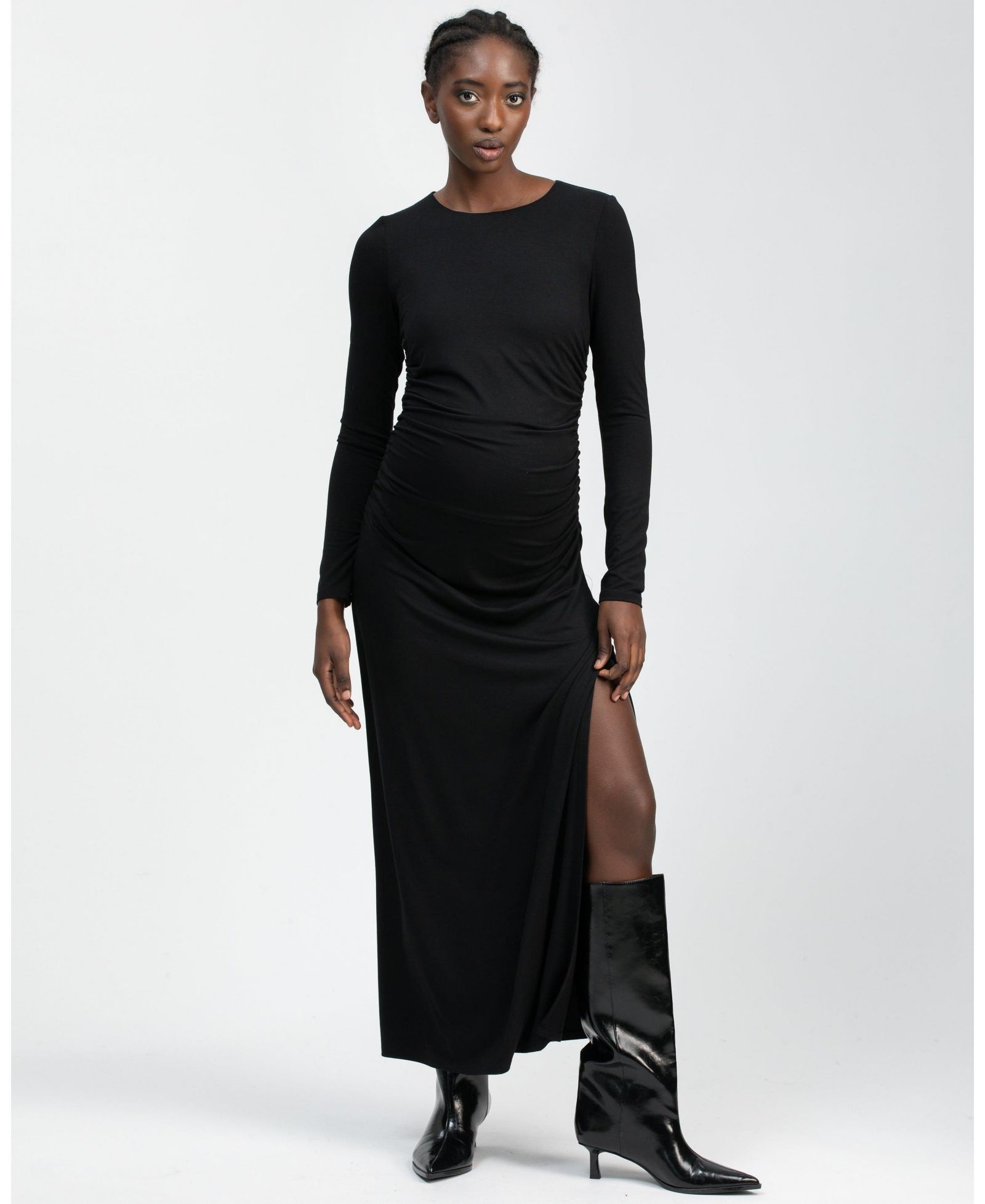 PIETRO BRUNELLI MATERNITY Платье Maxi Daphne с бочными сборками