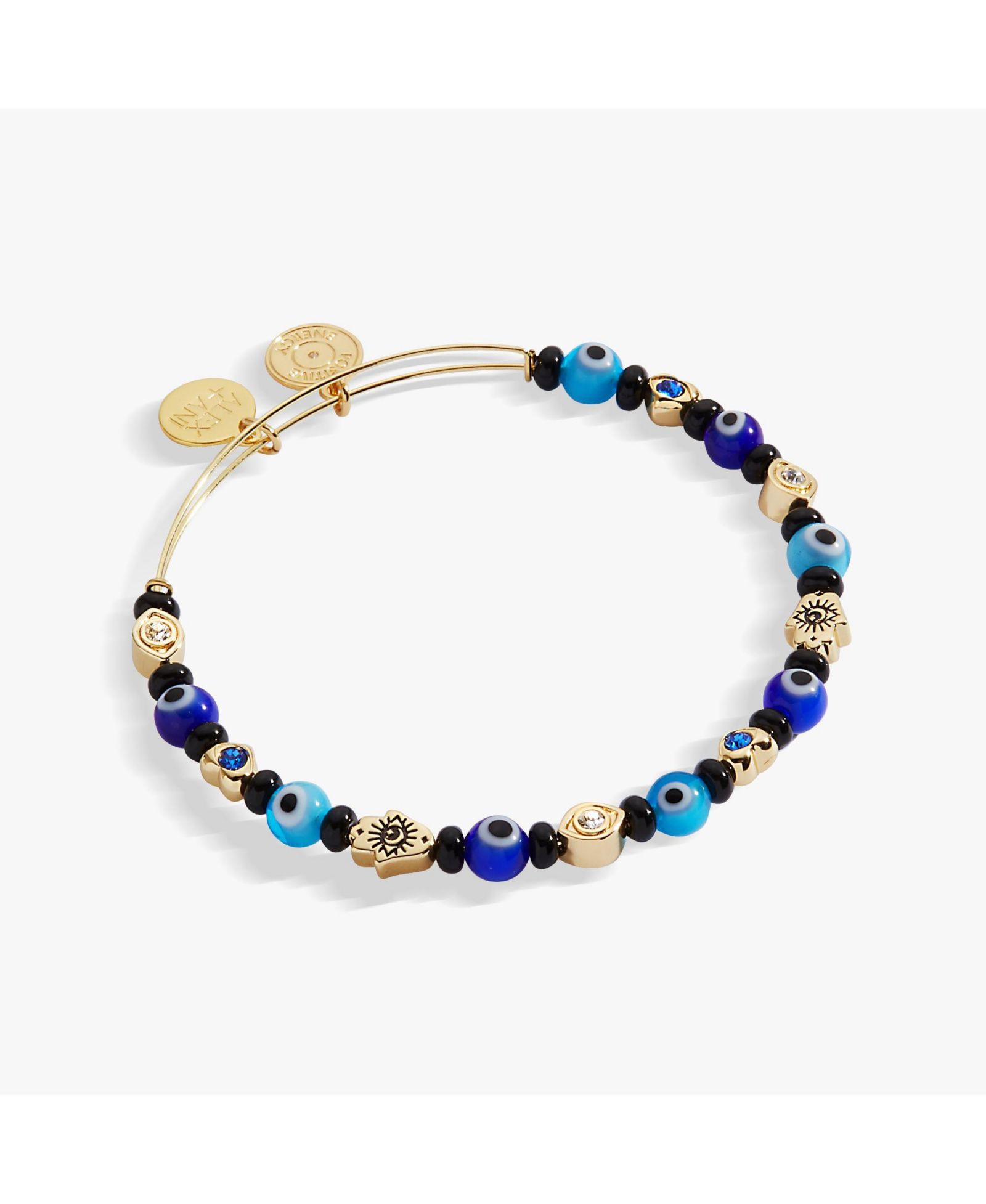 Браслет-бэнгл Alex and Ani с бусинами Evil Eye