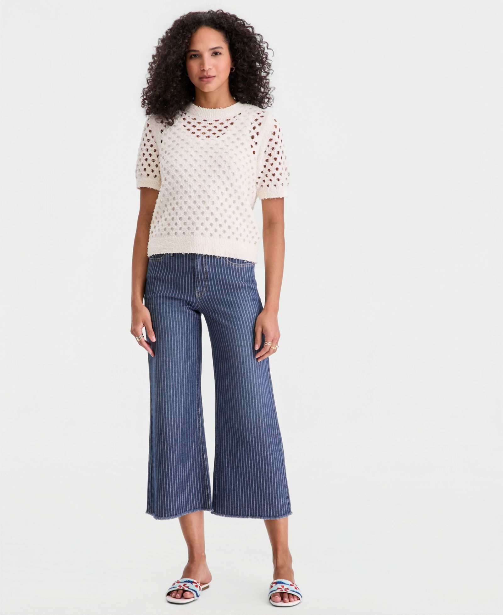 Свитер On 34th Женский Open-Stitch Short-Sleeve