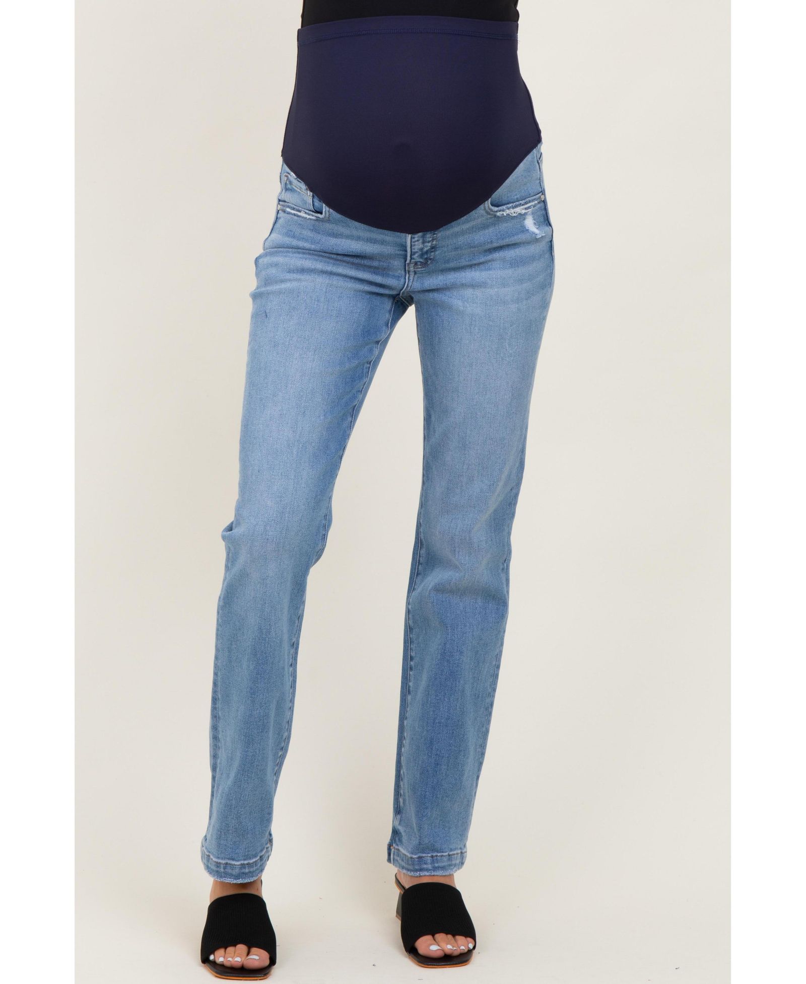 Pinkblush Women's Medium Mid Rise Straight Jeans