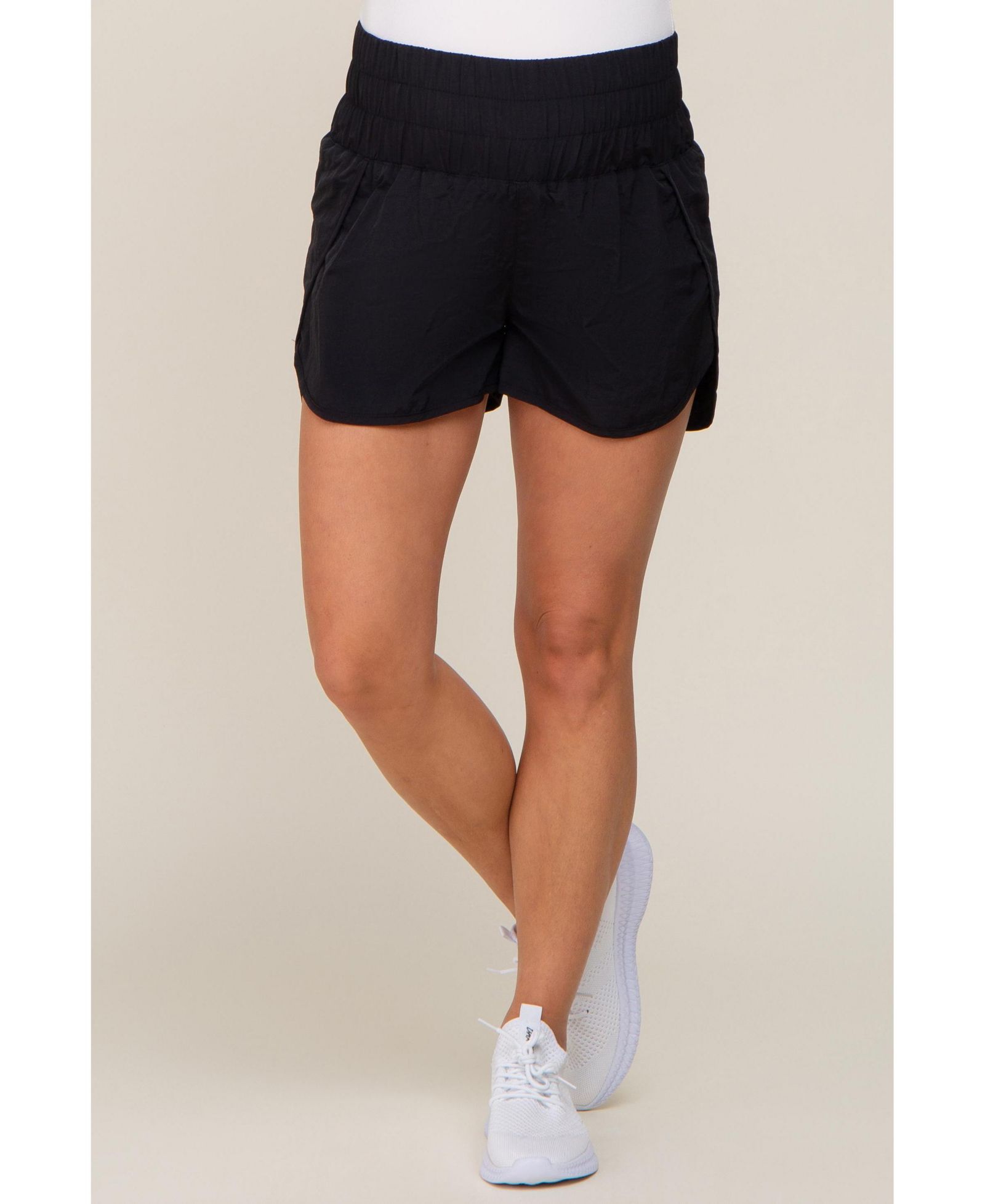 Pinkblush Women's Black Curved Hem Active Shorts