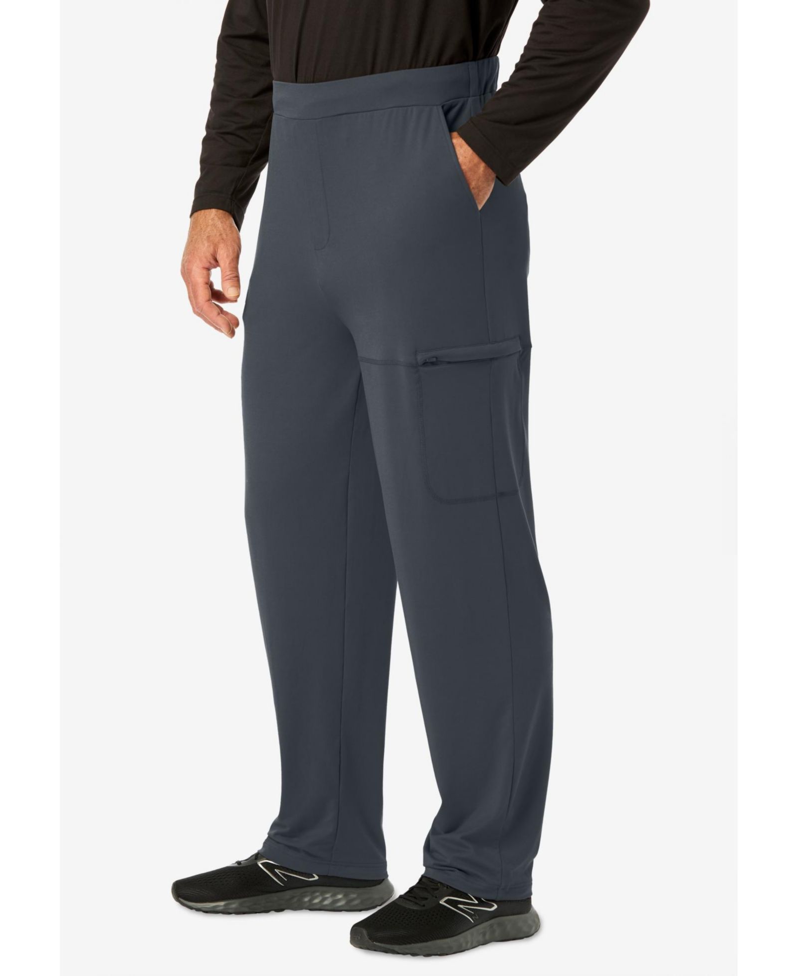 KingSize Big & Tall SuperSoft Jersey Relaxed Fit Cargo Sweatpants