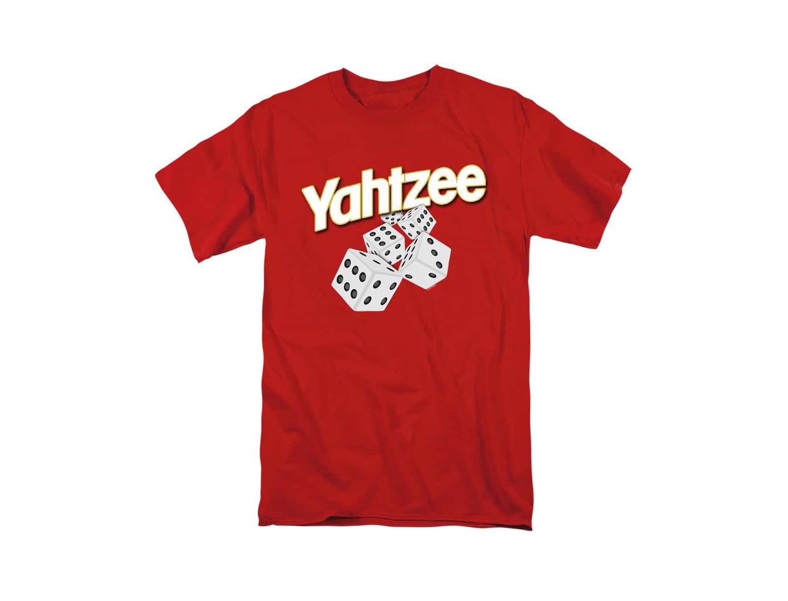 Hasbro+ Men's Yahtzee Logo with Rolling Dice T Shirt