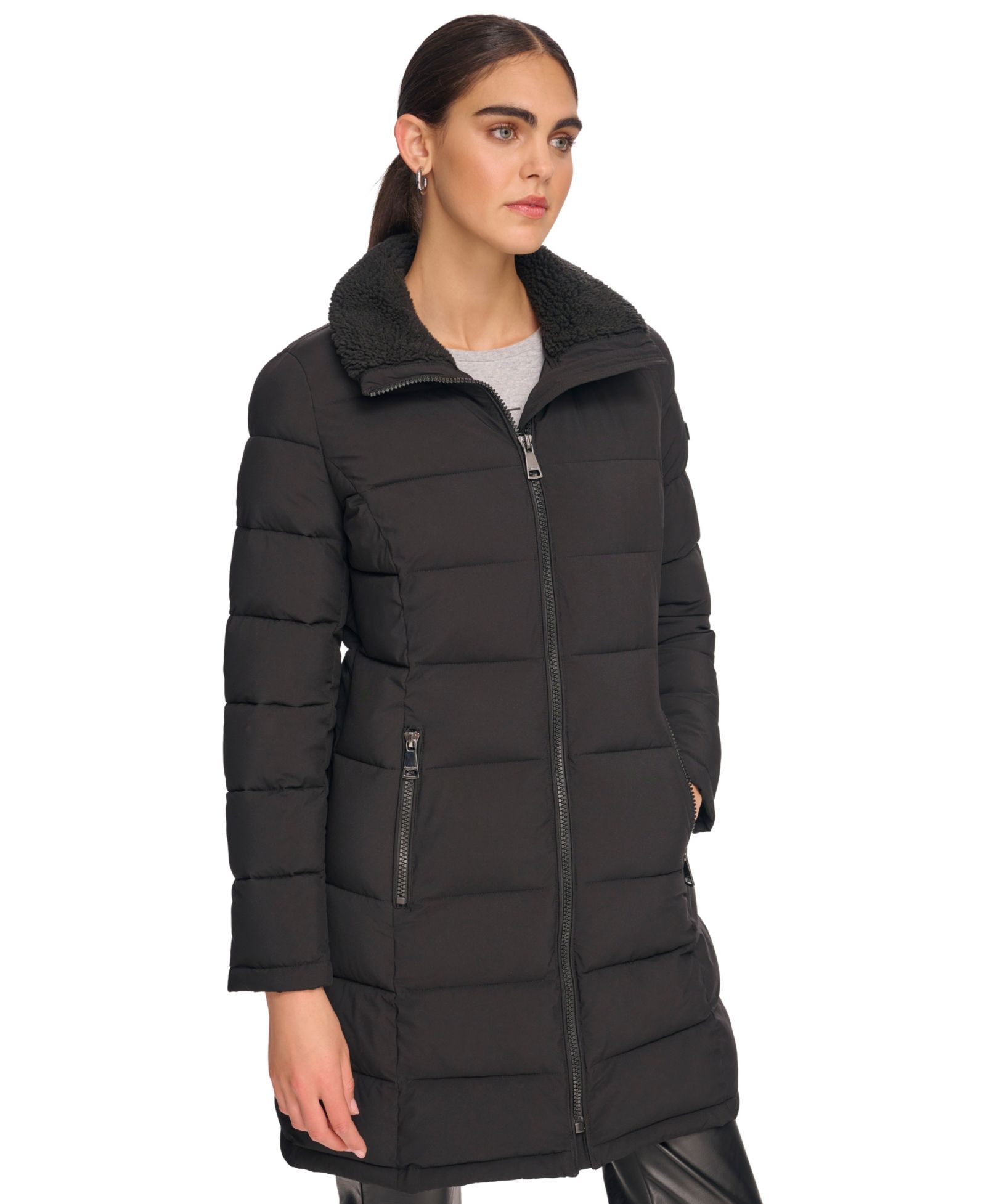 Calvin Klein Women's Hooded Puffer Coat
