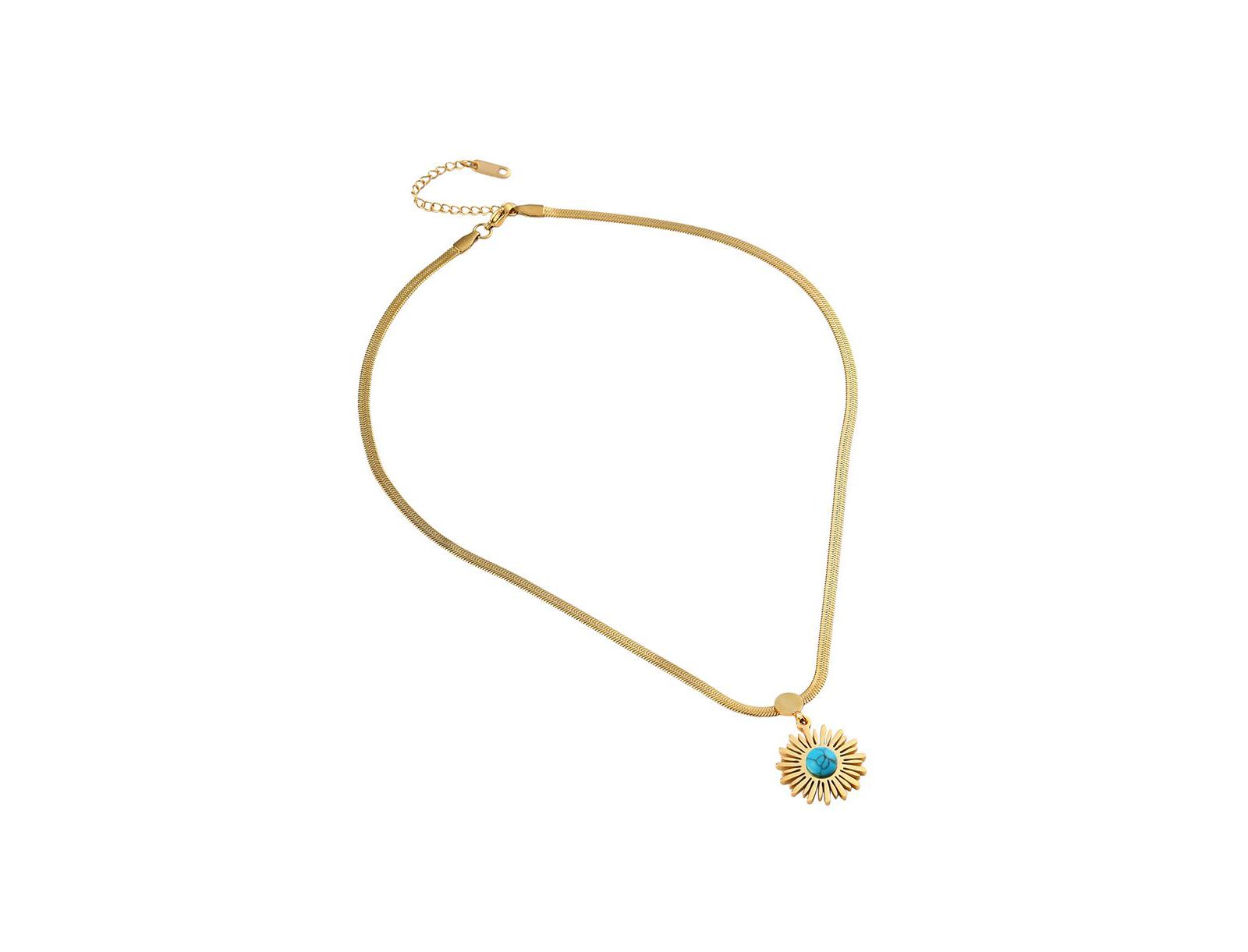 SOHI Gold Soleil Pendant Necklace