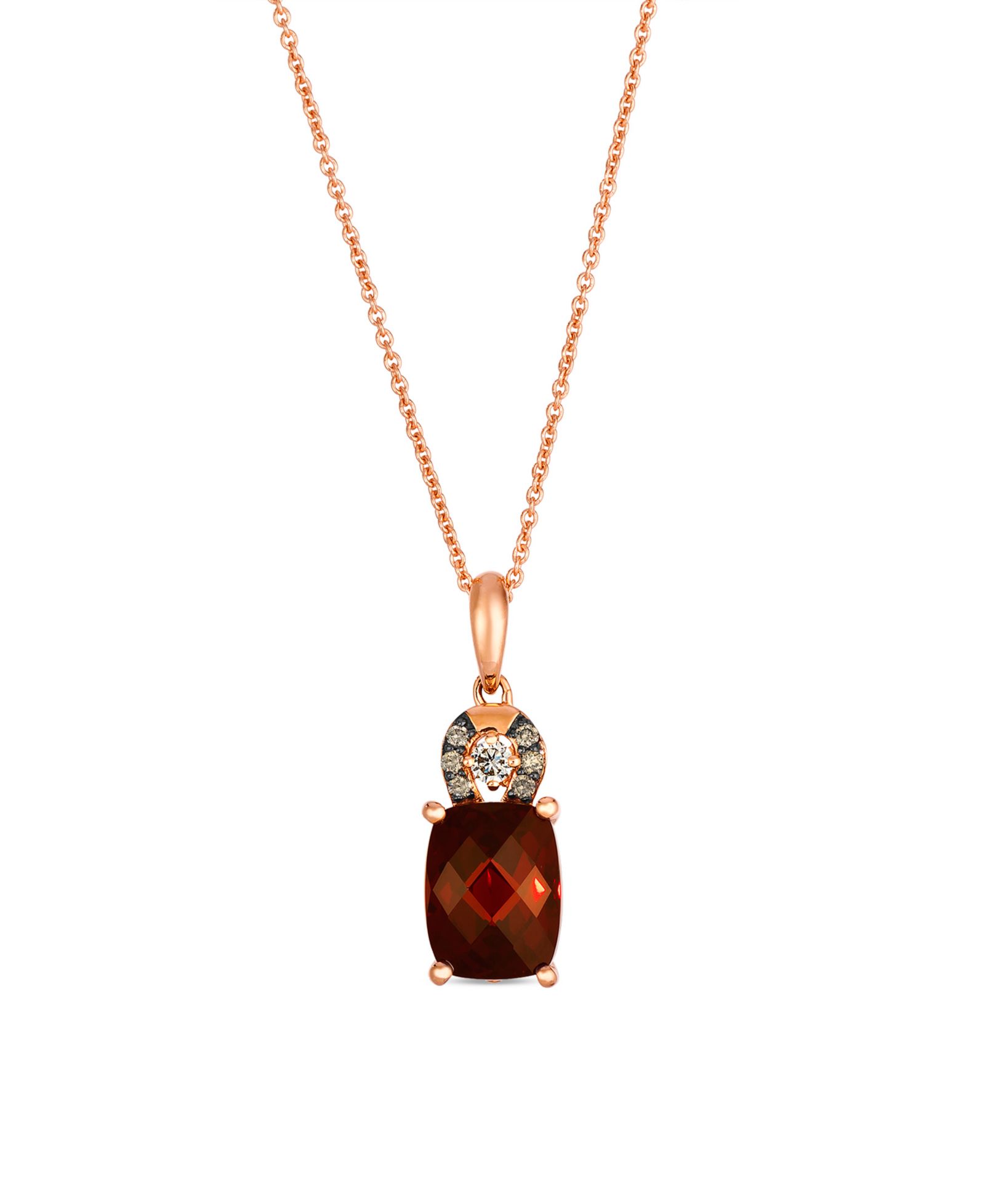 Подвеска Le Vian Garnet, Vanilla и Chocolate Diamond в 14k Strawberry Gold