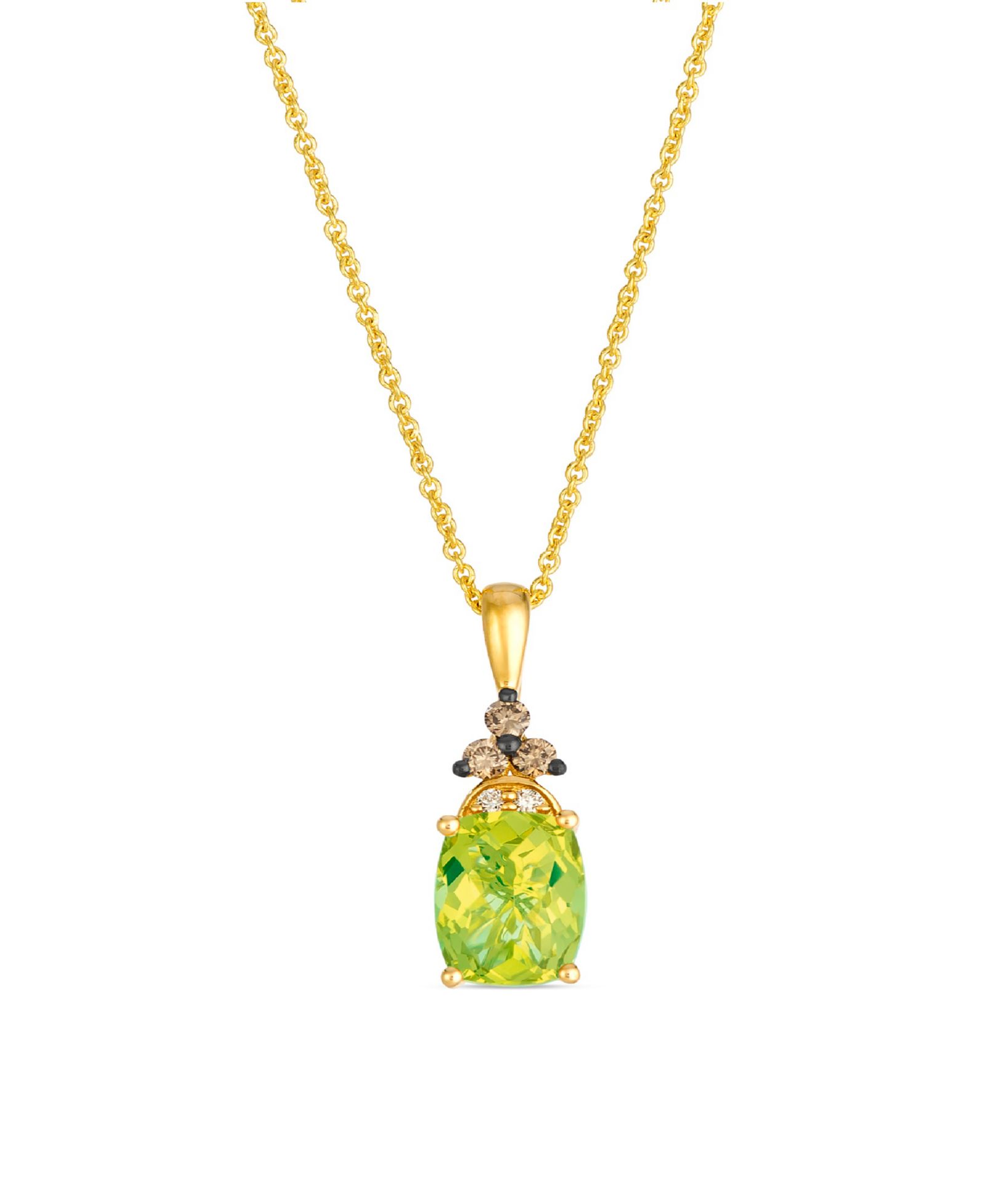 Подвеска Le Vian Peridot (1.50 ct. t.w.), Vanilla and Chocolate Diamonds в 14k Honey Gold