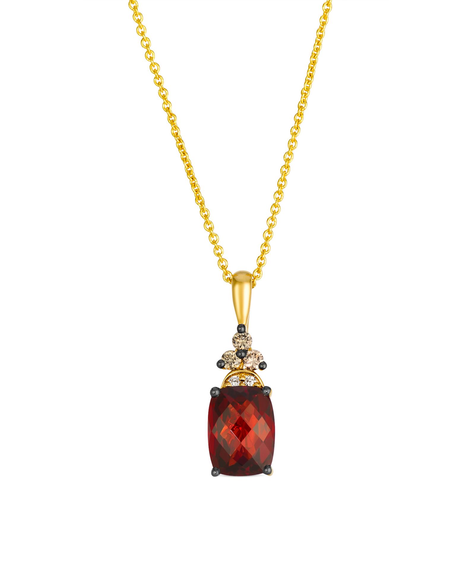 Le Vian Подвеска-кулон Vanilla and Chocolate Diamond в 14k Honey Gold, Garnet (1.85 ct. t.w.)
