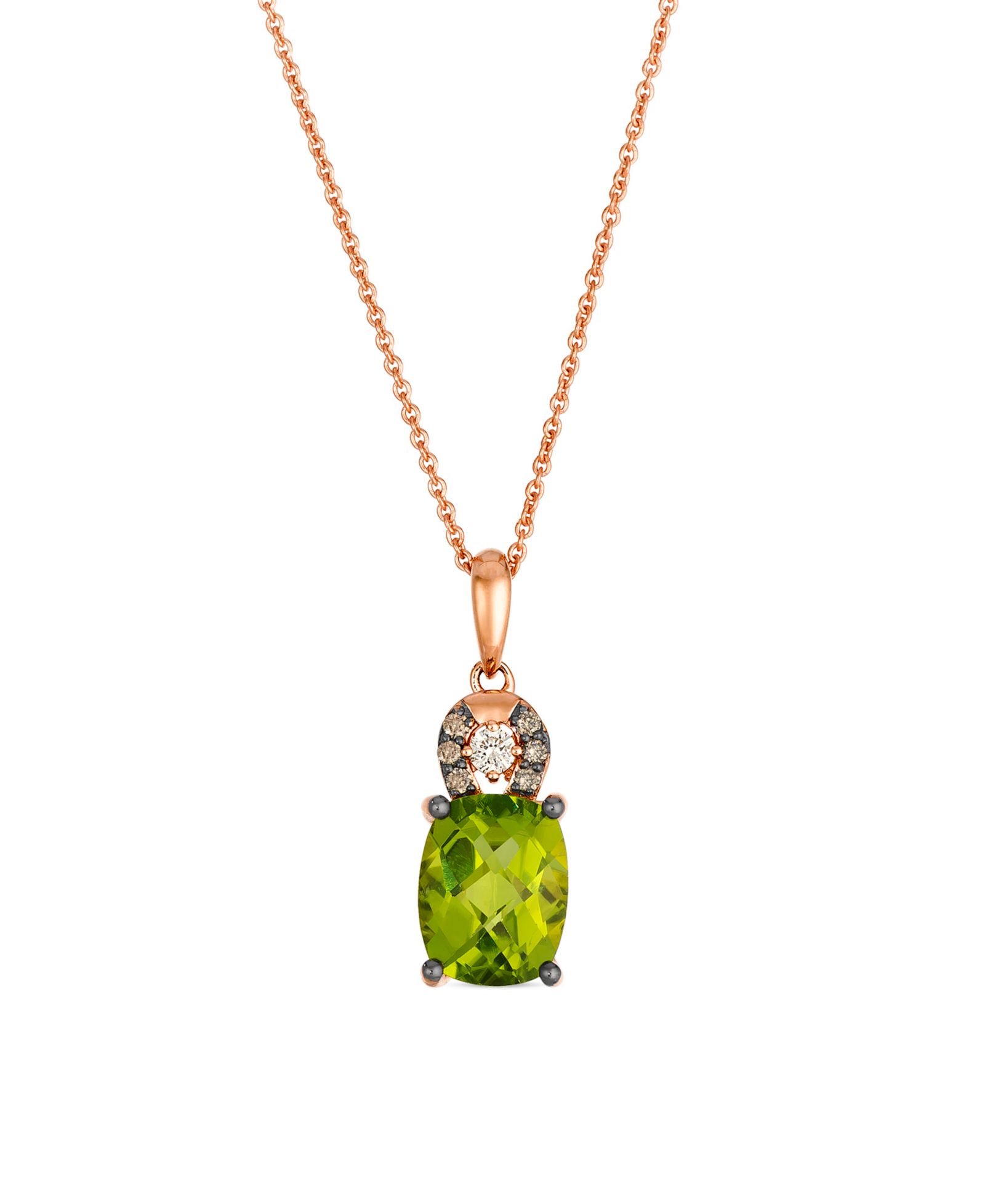 Le Vian Подвеска-ожерелье с перидотом и бриллиантами, 14k Strawberry Gold