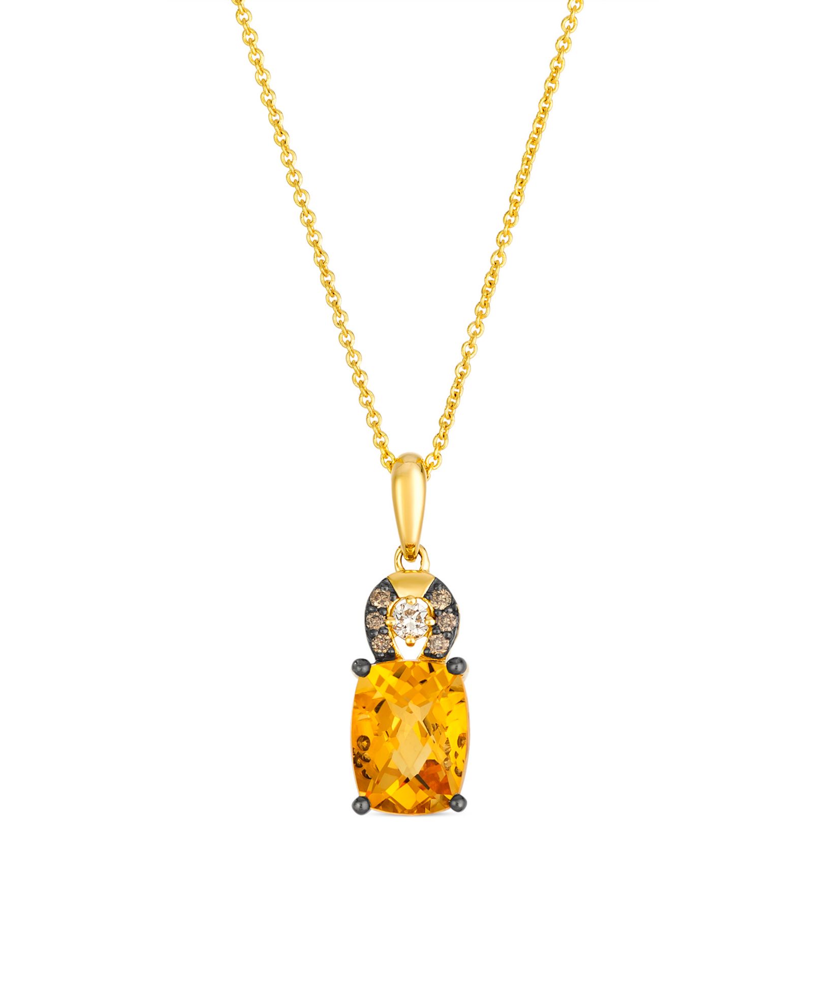 Подвеска Le Vian Citrine (1.90 ct. t.w.), Vanilla and Chocolate Diamonds в 14k Honey Gold