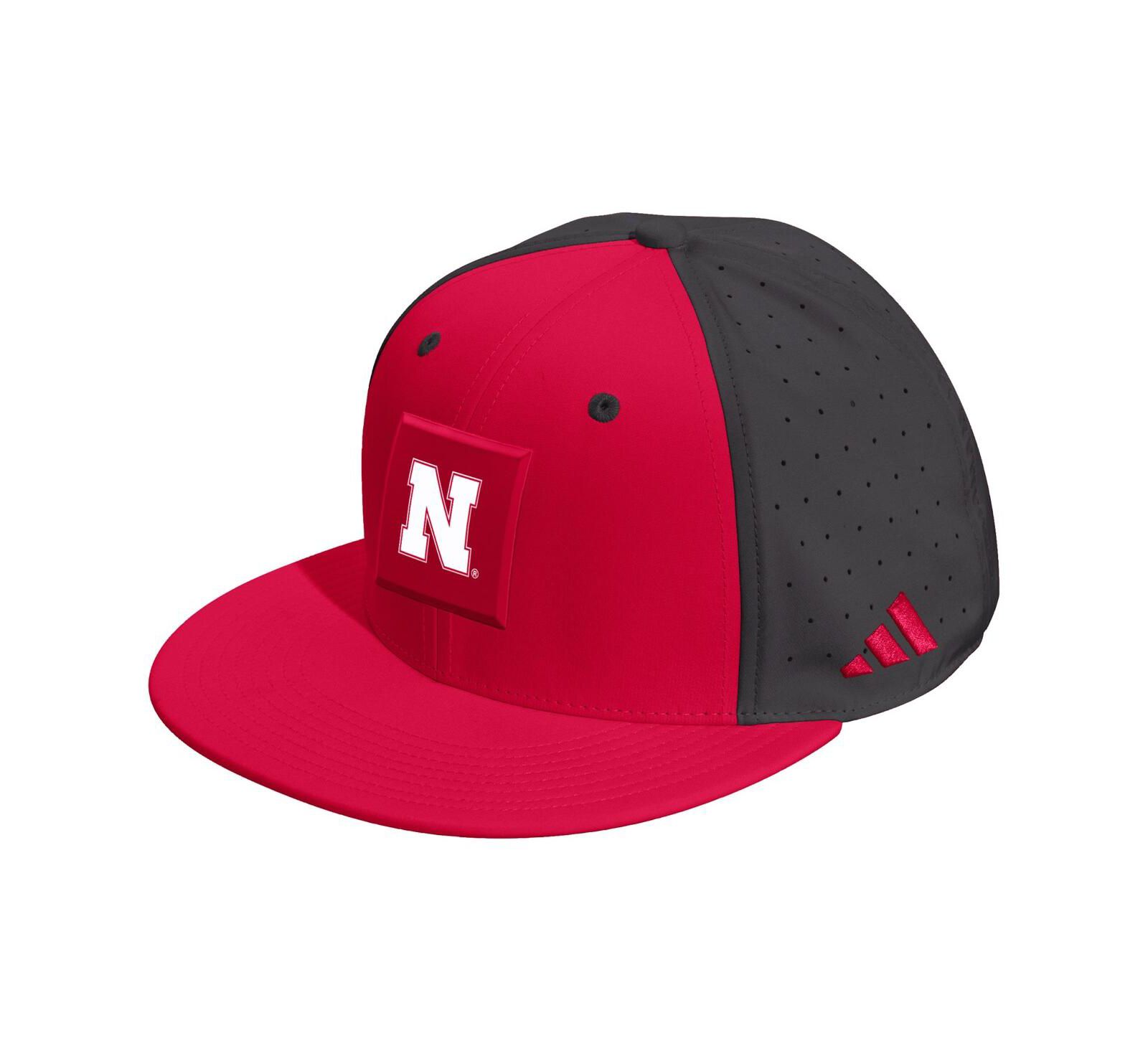 Adidas Men's and Women's Scarlet/Black Nebraska Huskers Performance Flat Bill Adjustable Hat