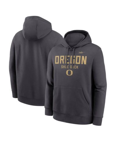 Nike Мужское флисовое худи Duck Club цвета Anthracite Oregon Ducks