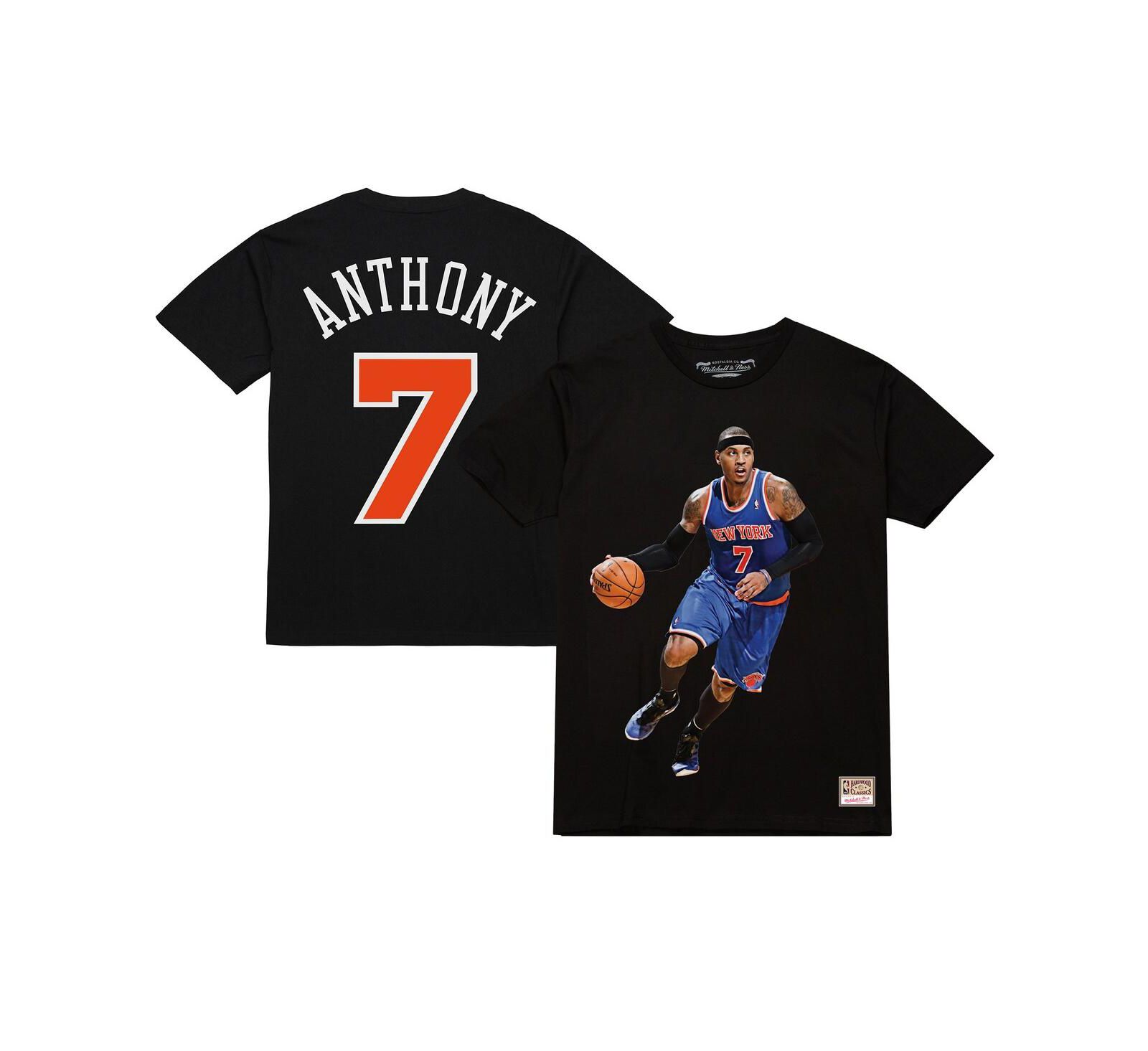 Mitchell & Ness Men's Carmelo Anthony Black New York Knicks Ultimate Player Name & Number T-Shirt