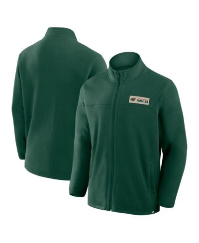 Мужская флисовая куртка на молнии Fanatics Minnesota Wild Green Home Ice