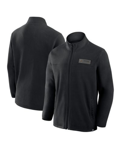 Fanatics Men's Black Vegas Golden Knights Home Ice Fleece Full-Zip Jacket