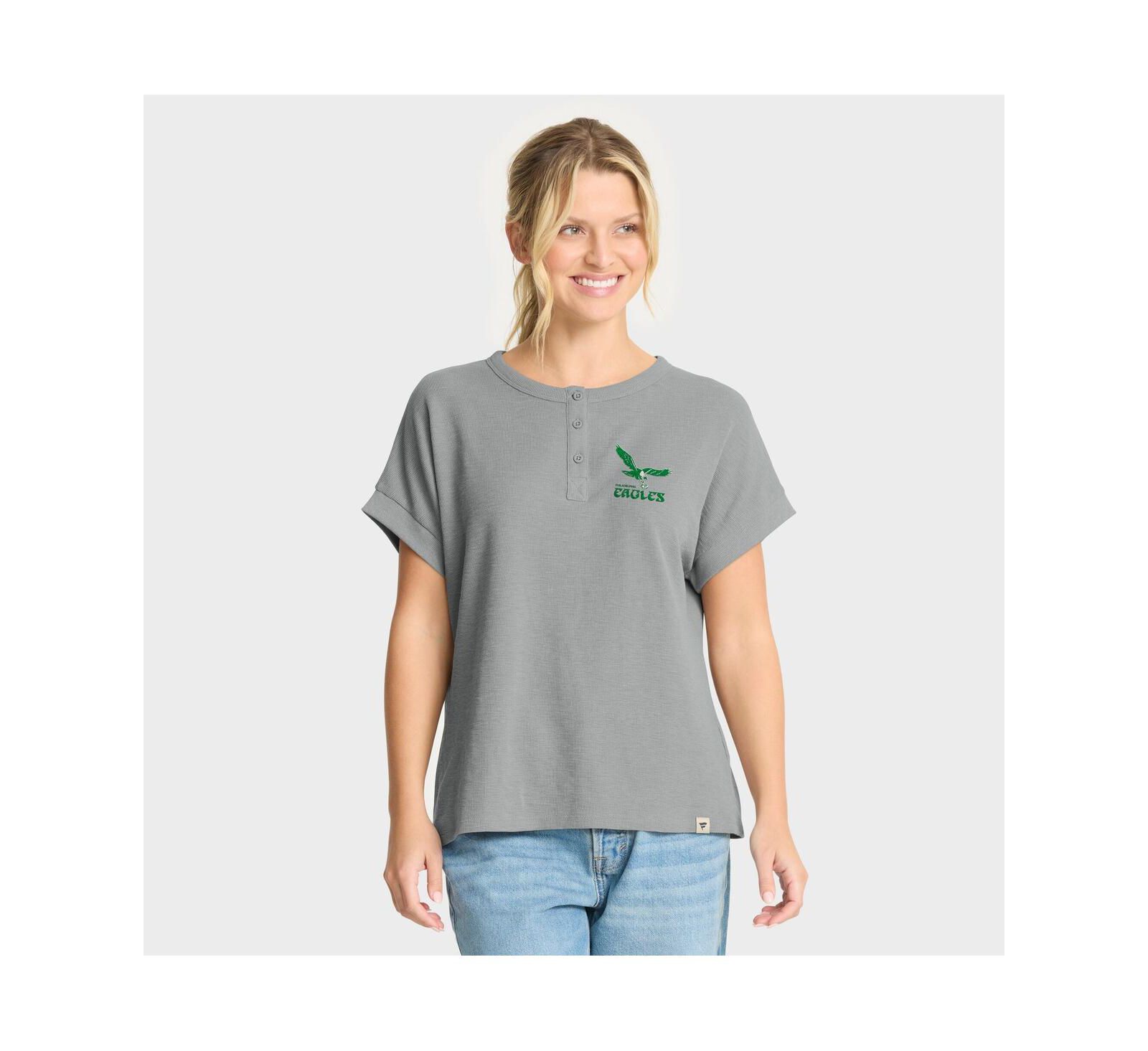 Мужская рубашка Fanatics Philadelphia Eagles Heather Gray Oversized Hometown Premium Henley
