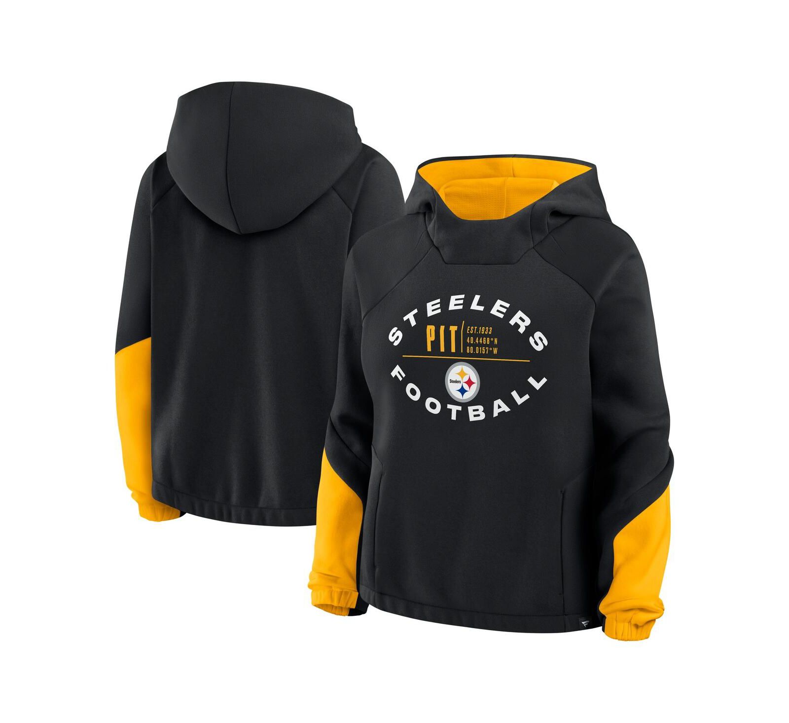 Женское худи Fanatics Pittsburgh Steelers Oversized Redzone Bubble Screen Pullover