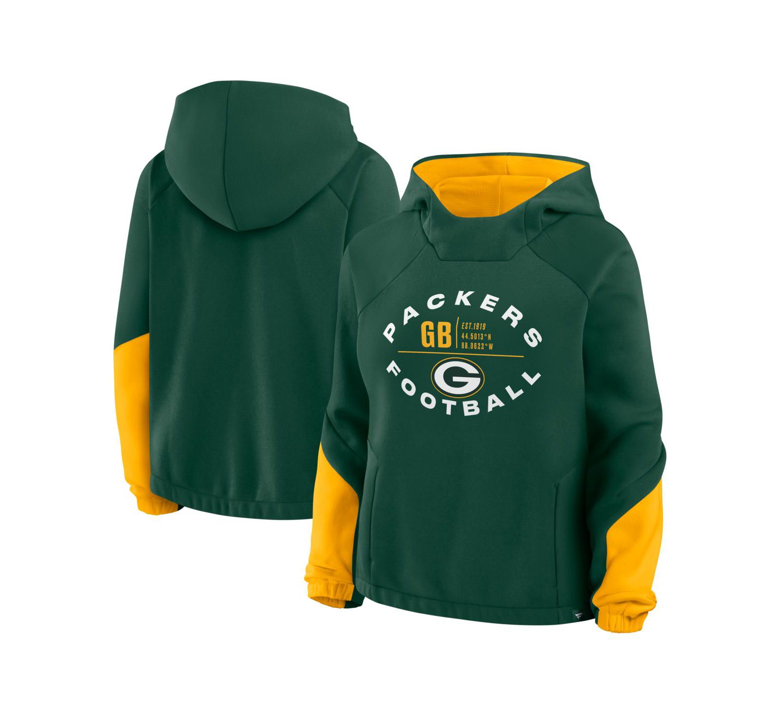 Fanatics Женская худи pullover oversized Green Bay Packers Redzone Bubble Screen Green