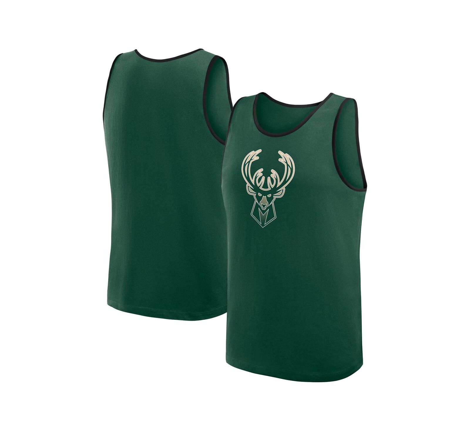 Мужская футболка Logo Athletic Milwaukee Bucks Hunter Green
