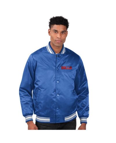 Starter Men's Royal Buffalo Bills Locker Room Satin Full-Snap Varsity Jacket