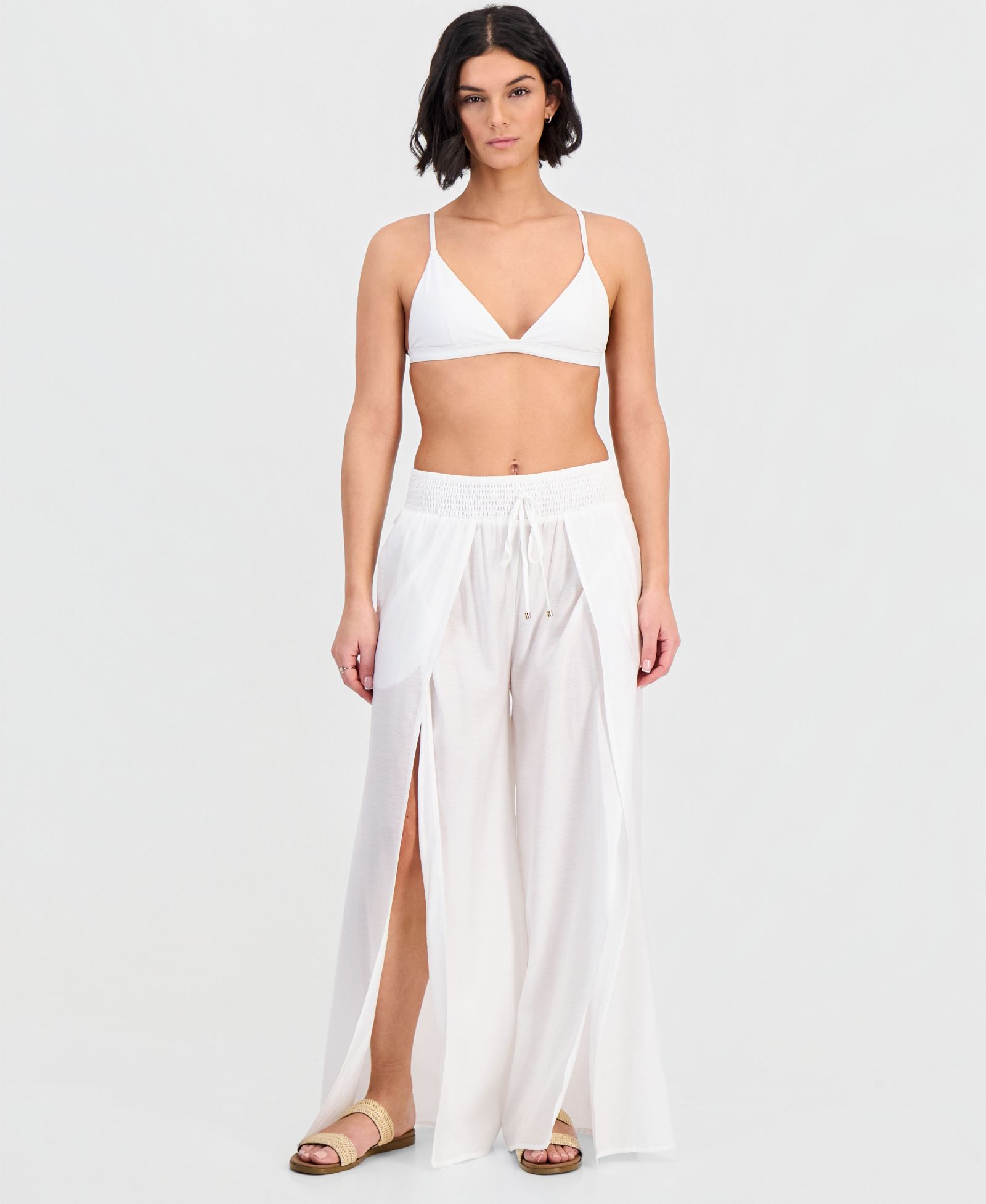 Dotti Women's Smocked-Waist Cover-Up Pants