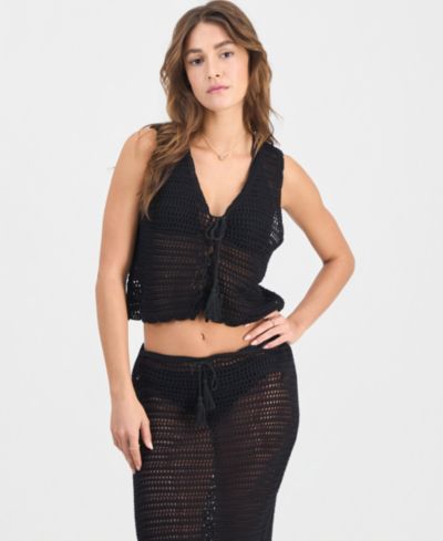 Miken Women's Sleeveless Swim Cover-Up Tank Top, Exclusive To Macys