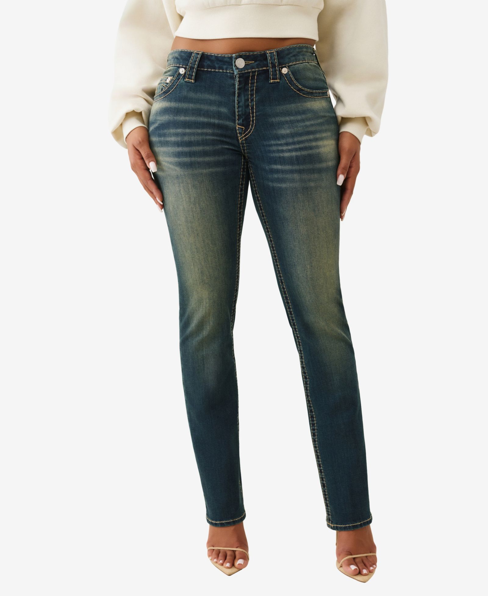 Женские джинсы True Religion Billie Mid Rise Straight Big T