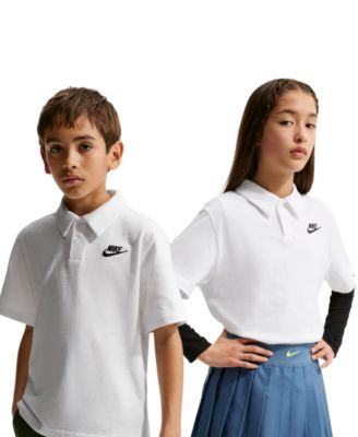 Nike Boys' and Girls' 7-20 Sportswear Club Knit Short-Sleeve Polo Shirt
