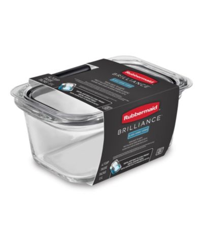 Rubbermaid Brilliance 4.7-Cup Glass Food Storage Container