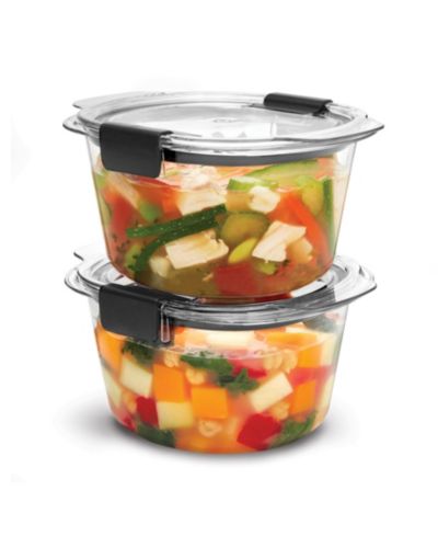 Rubbermaid Brilliance 2-Pack 3.47-Cup Round Leak Proof Food Storage Containers