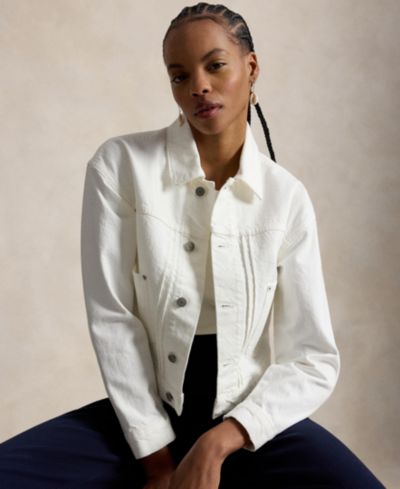 Женская джинсовая куртка Polo Ralph Lauren Spread Collar Long-Sleeve Trucker Denim Jacket