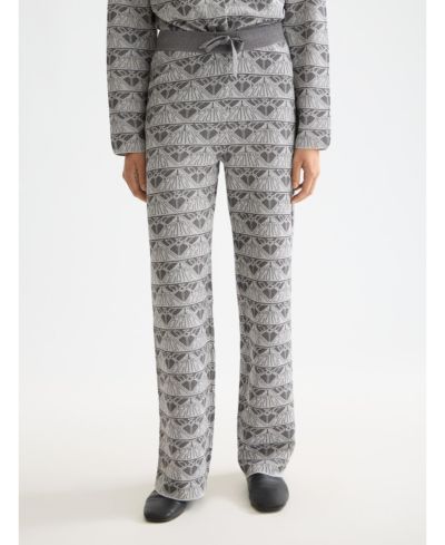 SCOTCH & SODA Women's Monogram Jacquard Knitted Trouser