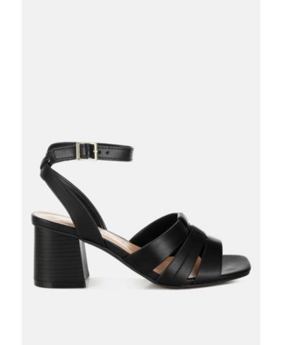 London Rag Women's Signora Pin Buckle Ankle Strap Sandals